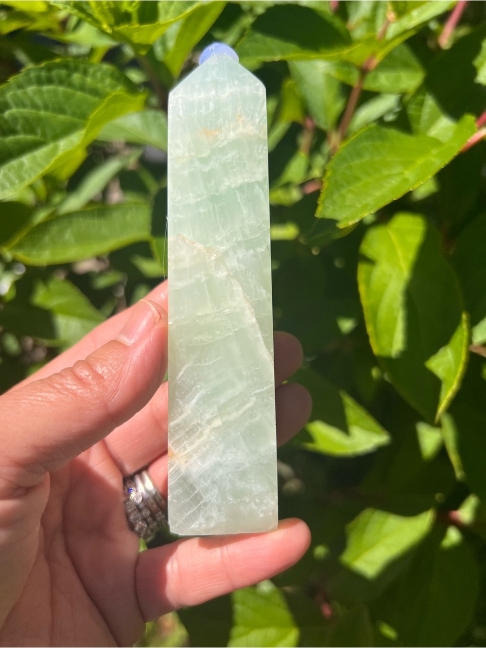 Pistachio (5) calcite tower | crystal
